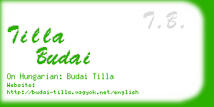 tilla budai business card
